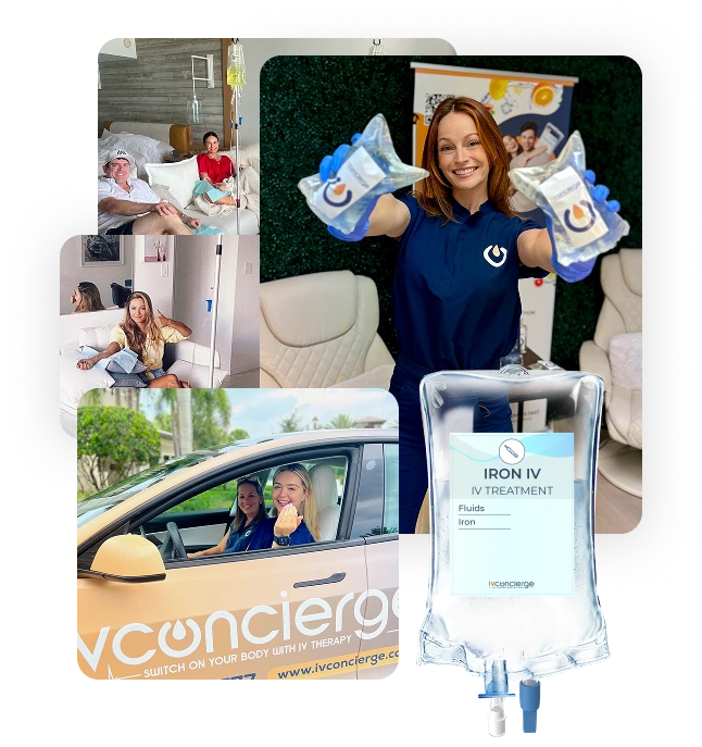 Iron IV therapy — IV concierge nurses and treatment bag